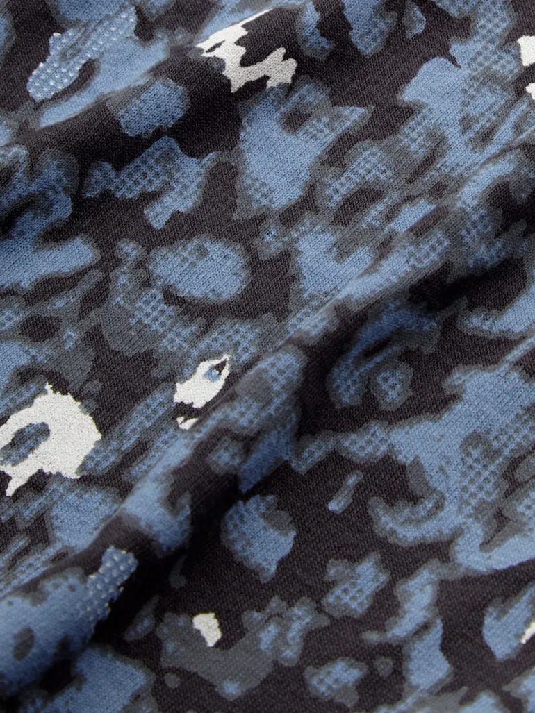 Sandwich Printed Fit and Flare Dress Blue