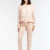 SANDWICH SKINNY DENIM TROUSERS WASHED ROSE