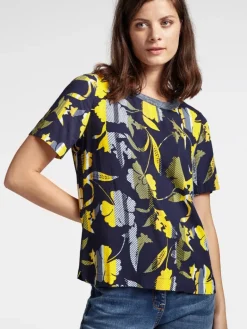 Sandwich Top Floral Print Navy