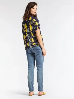 Sandwich Top Floral Print Navy
