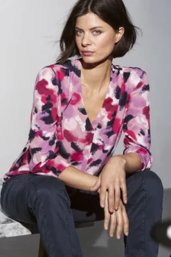 Sandwich Woven Blouse Foxglove