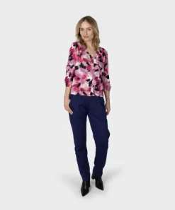 Sandwich Woven Blouse Foxglove