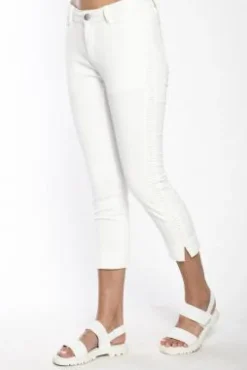 SIMCLAN 5 POCKET CROPPED JEANS WHITE
