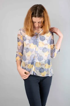 Simclan Dot Print Blouse Blue