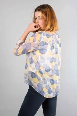 Simclan Dot Print Blouse Blue