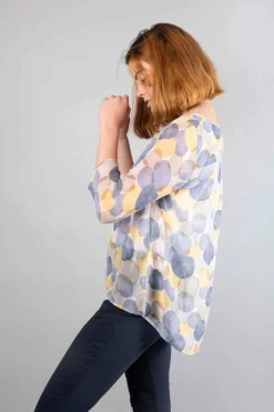 Simclan Dot Print Blouse Blue