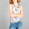 Simclan Dot Sheer Top Blue