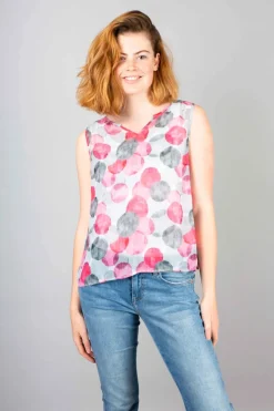 Simclan Dot Sheer Top Grey