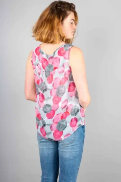 Simclan Dot Sheer Top Grey