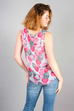 Simclan Dot Sheer Top Grey