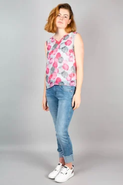 Simclan Dot Sheer Top Grey