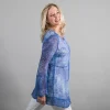 SIMCLAN LONG PRINTED TUNIC BLOUSE