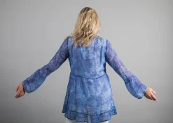 SIMCLAN LONG PRINTED TUNIC BLOUSE