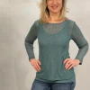 SIMCLAN LONG SLEEVE LACE TOP - 3 COLOURS