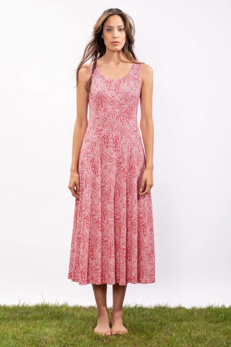 Simclan Princess Seam Dress Red
