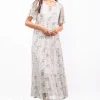 Simclan Printed Maxi Dress Grey