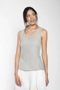 SIMCLAN STRIPES TOP LIGHT OLIVE