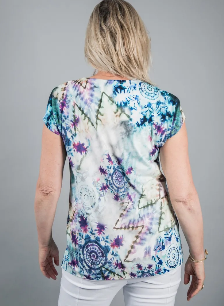 SIMCLAN TIE-DAY TOP BLUE