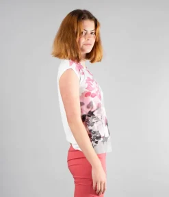 Simclan Top Floral Print Grey
