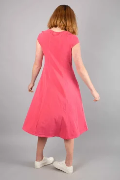 Simclan V Neck Dress Raspberry