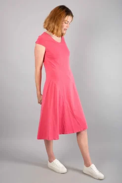 Simclan V Neck Dress Raspberry