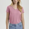Soaked in Luxury Columbine V Neck Top Lilas