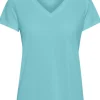 SOAKED IN LUXURY COLUMBINE V TEE ANGEL BLUE