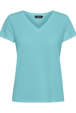SOAKED IN LUXURY COLUMBINE V TEE ANGEL BLUE