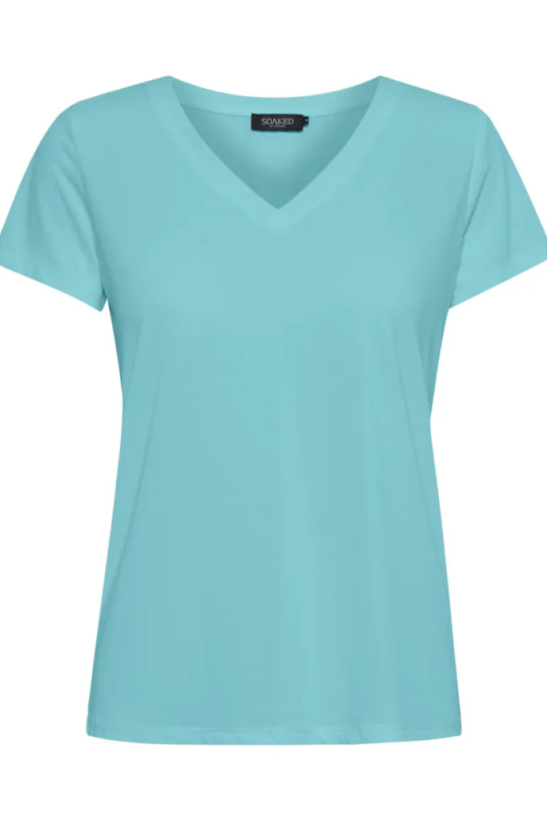 SOAKED IN LUXURY COLUMBINE V TEE ANGEL BLUE
