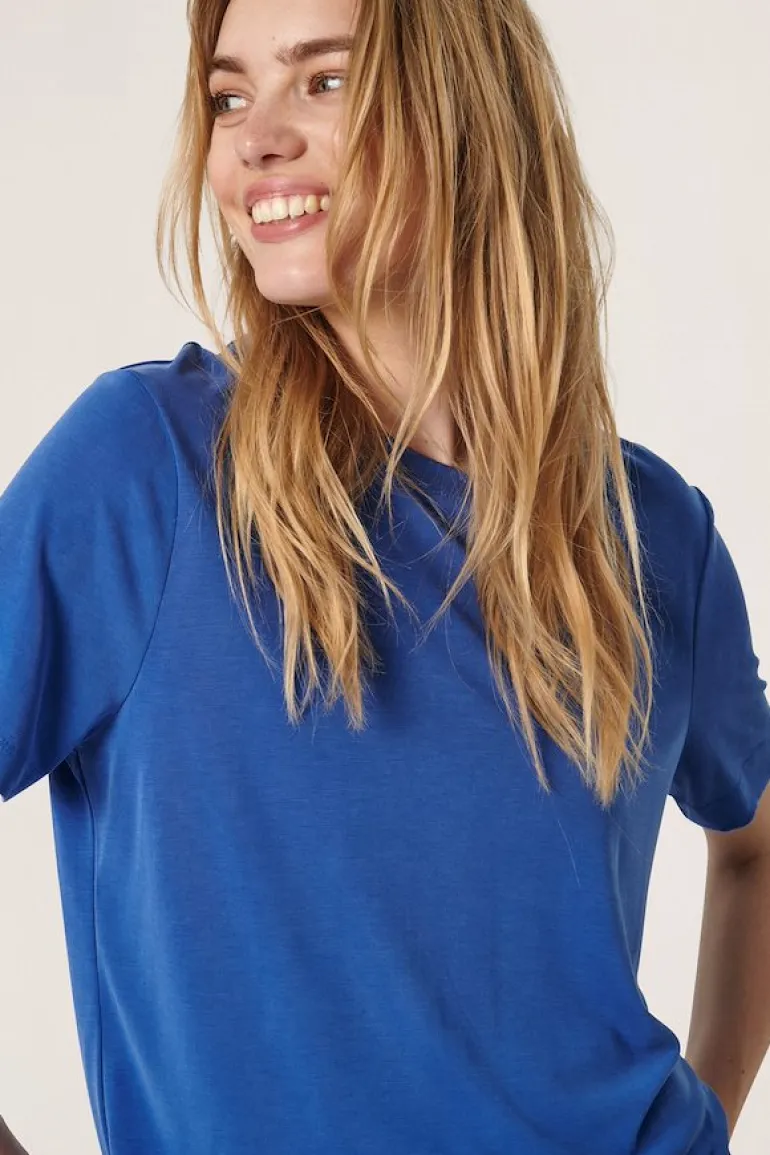 Soaked in Luxury Columbine Loose Fit Tee Soladite Blue