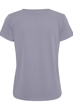 Soaked in Luxury Columbine V Neck Top Blue Granite