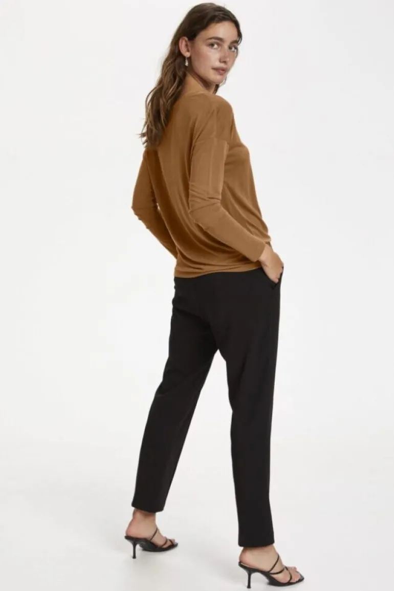SOAKED IN LUXURY COLUMBINE V-NECK SUGAR ALMOND
