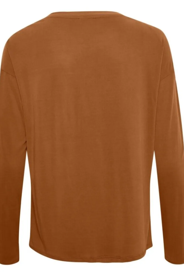 SOAKED IN LUXURY COLUMBINE V-NECK SUGAR ALMOND