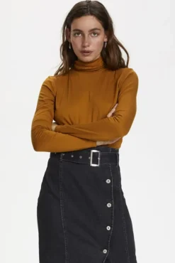SOAKED IN LUXURY HANADI ROLLNECK LONG SLEEVE TOP - VARIOUS
