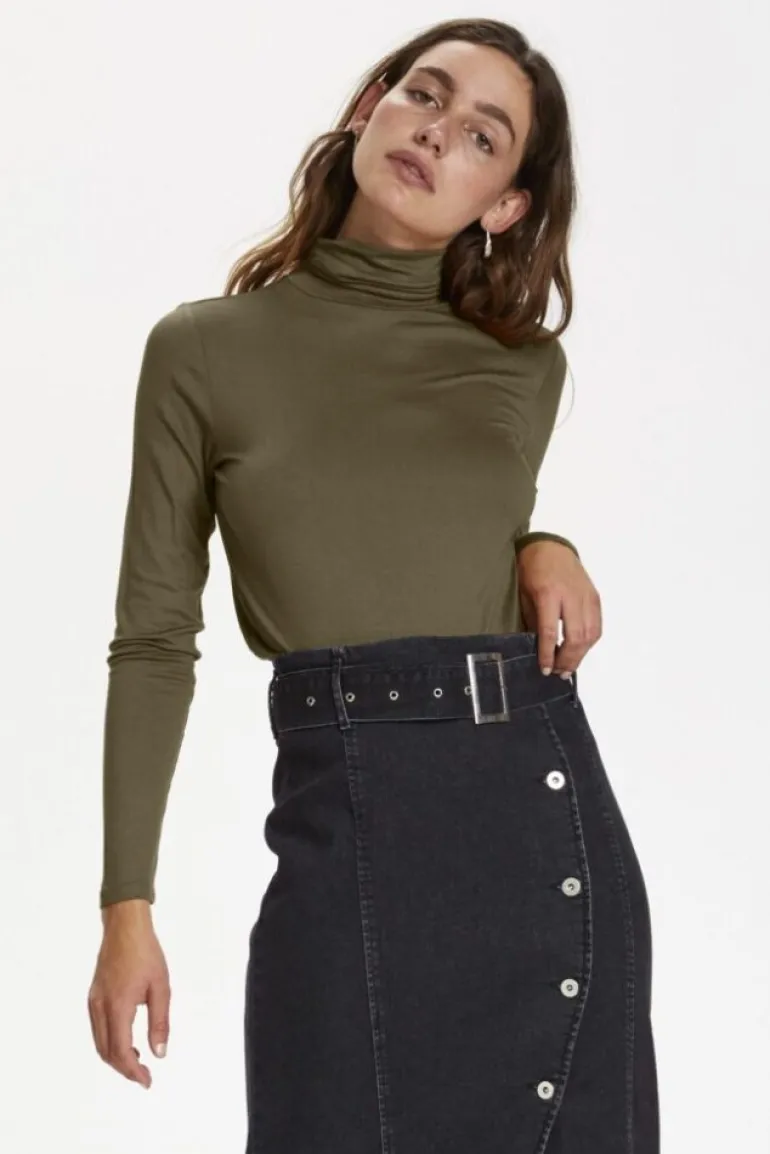 SOAKED IN LUXURY HANADI ROLLNECK LONG SLEEVE TOP - VARIOUS