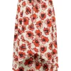 SOAKED IN LUXURY ISABETH FLORAL SKIRT ANTIQUE WHITE & ORANGE