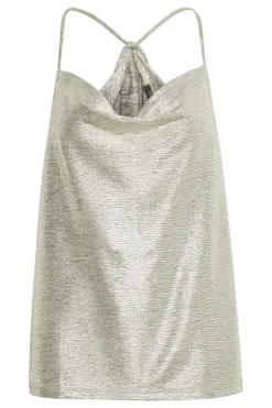 SOAKED IN LUXURY KAMALA TOP SILVER