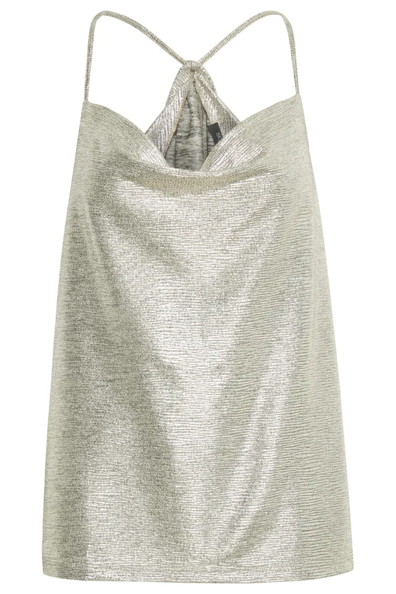 SOAKED IN LUXURY KAMALA TOP SILVER