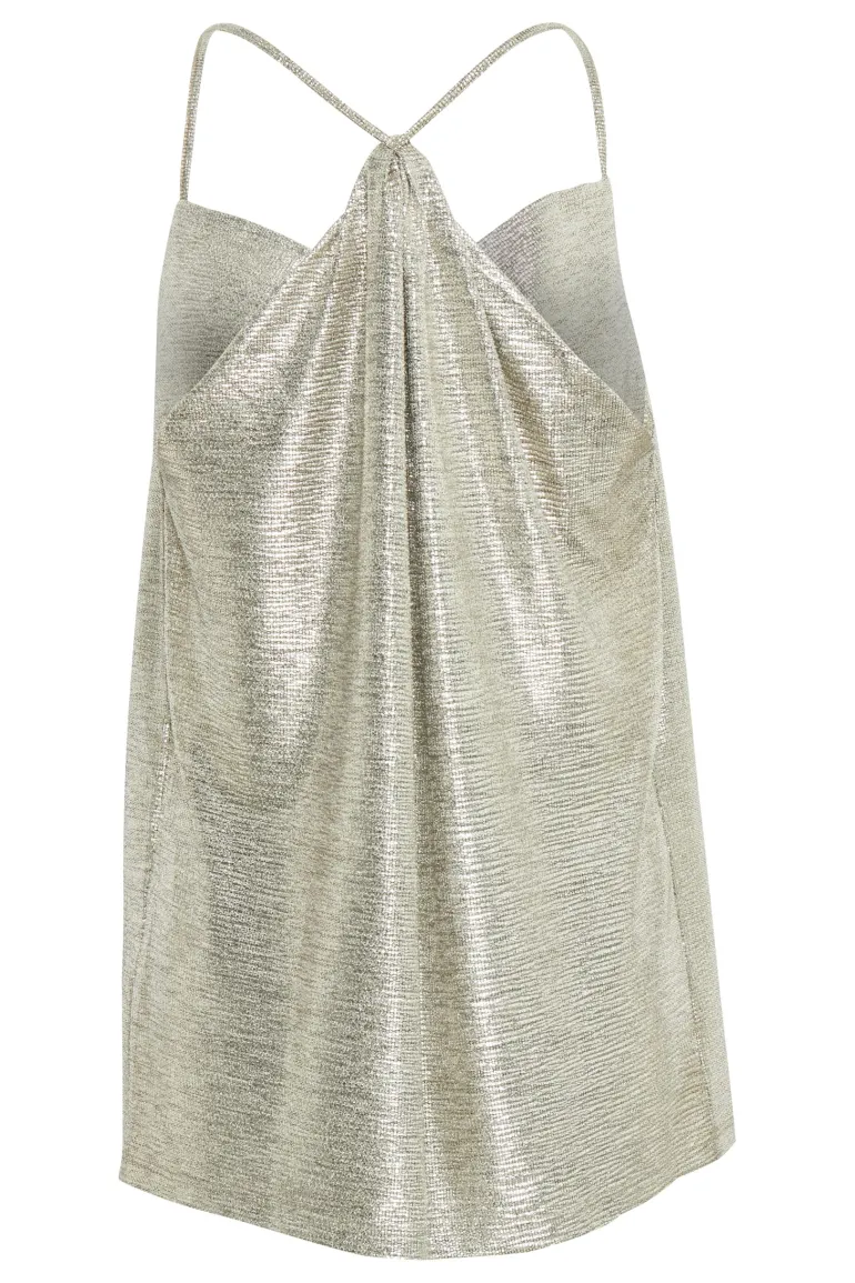 SOAKED IN LUXURY KAMALA TOP SILVER