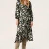 Soaked in Luxury Karven Dress Black Leaf