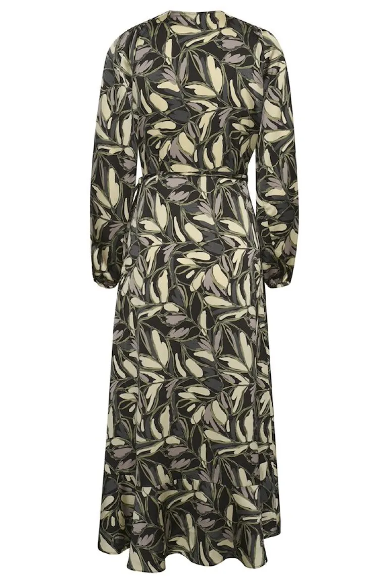 Soaked in Luxury Karven Dress Black Leaf