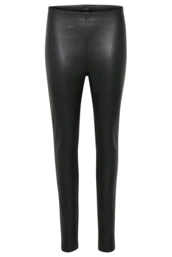 SOAKED IN LUXURY KAYLEE PLEATHER LEGGINGS BLACK