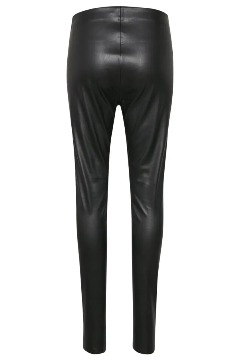 SOAKED IN LUXURY KAYLEE PLEATHER LEGGINGS BLACK