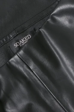 SOAKED IN LUXURY KAYLEE PLEATHER LEGGINGS BLACK