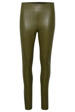 SOAKED IN LUXURY KAYLEE PLEATHER LEGGINGS MILITARY OLIVE