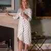 SOAKED IN LUXURY KRISTY DRESS WHITE POLKA DOT