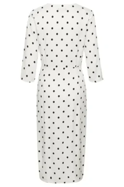SOAKED IN LUXURY KRISTY DRESS WHITE POLKA DOT