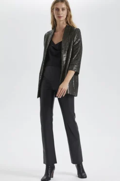 SOAKED IN LUXURY LALUNE SHIRLEY BLAZER BLACK