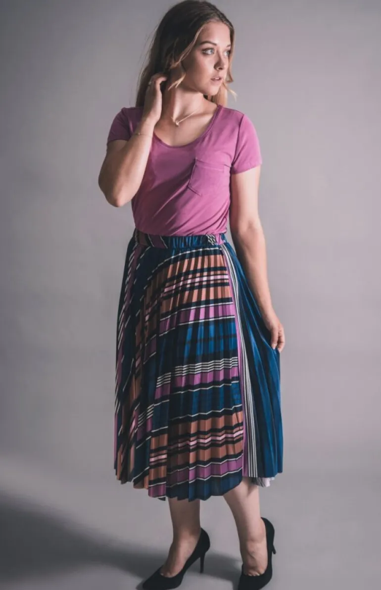 SOAKED IN LUXURY PIPPA SKIRT NIGHT SKY