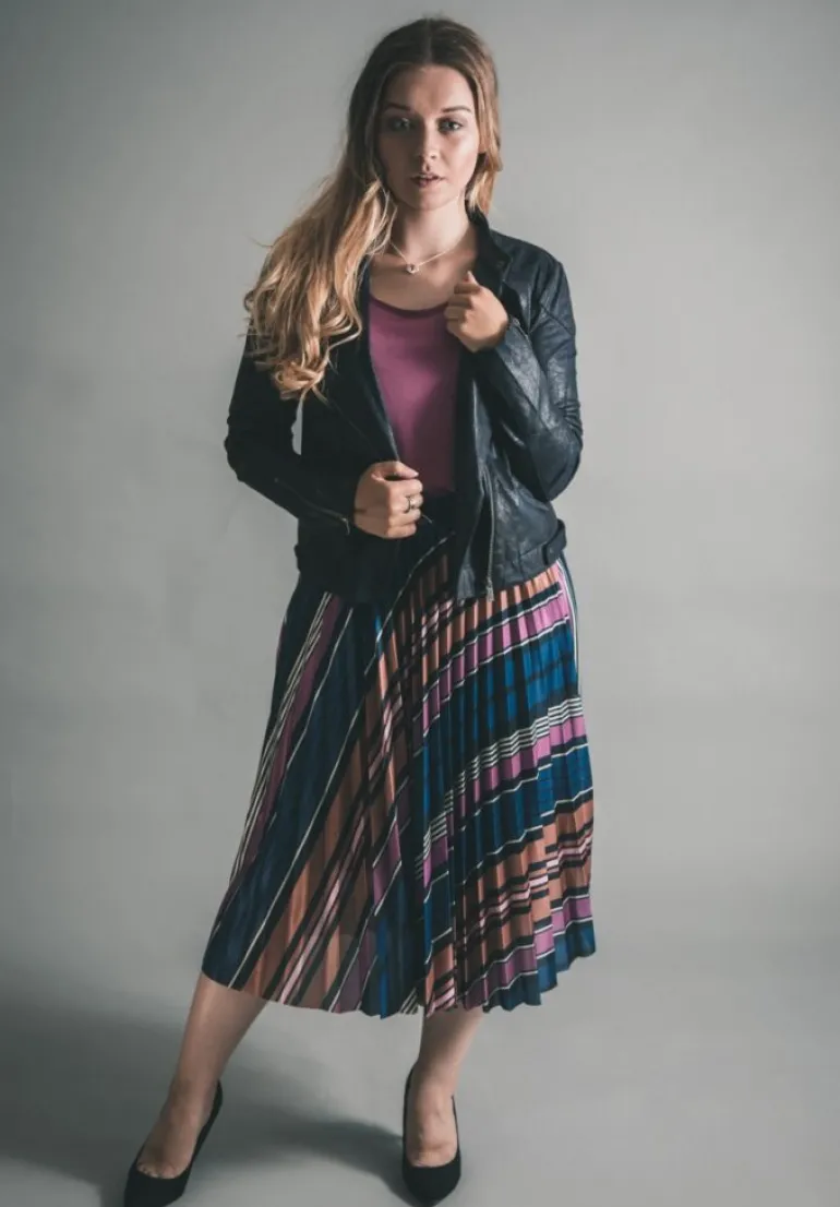 SOAKED IN LUXURY PIPPA SKIRT NIGHT SKY